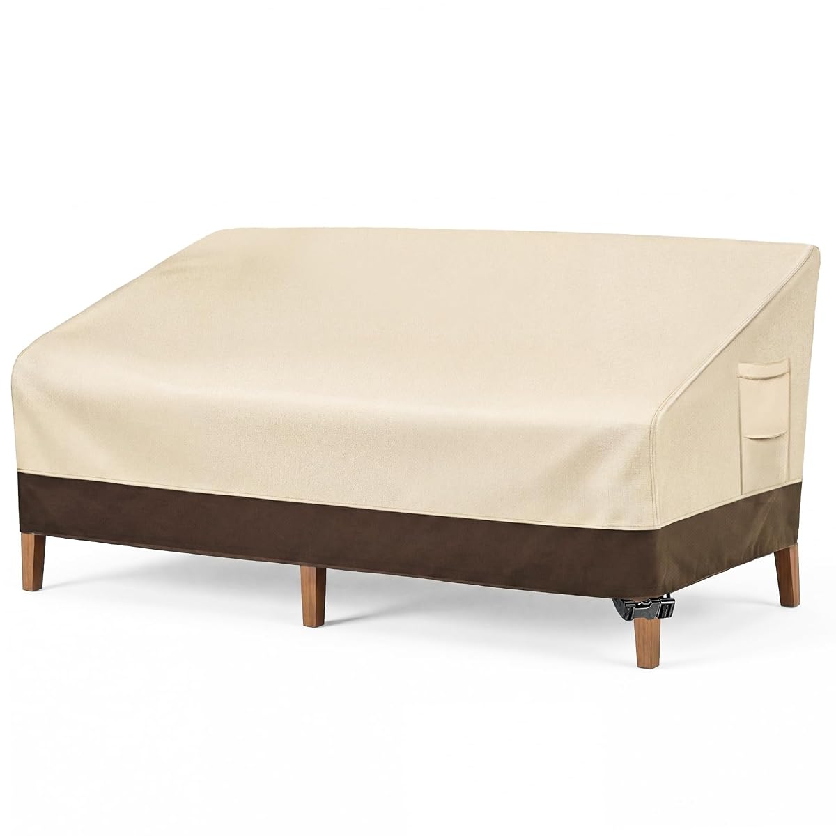 Heavy Duty Patio Sofa Cover, 100% Waterproof 3-Seater Outdoor Sofa Cover,Lawn Patio Furniture Covers with Air Vent and Handle,79" Wx 37" Dx 35" H,Beige&Brown