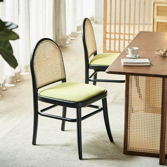 SONGCHAO Meeting Scandinavian Wicker Dining Chair Furniture Coffee Shop Backrest Household Retro Chairs Bedroom Chair