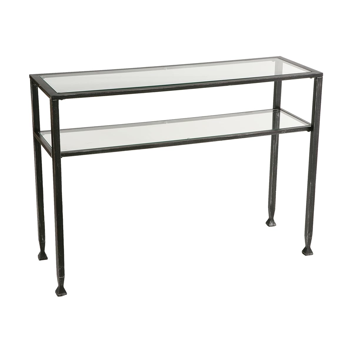 Metal Console Table - Black - Transitional Design, Black Finish - Ideal for Entryway, Living Room (CK8773)