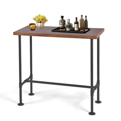 Rustic Dinner Table for Kitchen Dining Room 41.3inch Height Industrial Rectangle Bar Table Farmhouse Narrow Pub Table Vintage Display Stand in Hallway