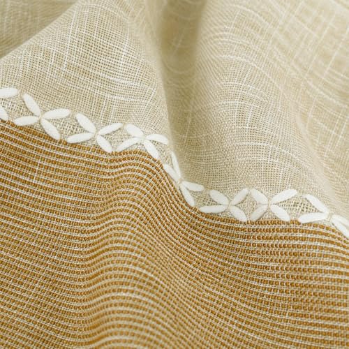 Champagne Chenille Curtains for Living Room, 52 x 84, 2 Panels