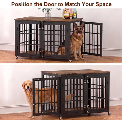 KOKOTANGS 48" Dog Crate Furniture, Heavy Duty Dog Kennel Indoor for Large Dogs, view 4
