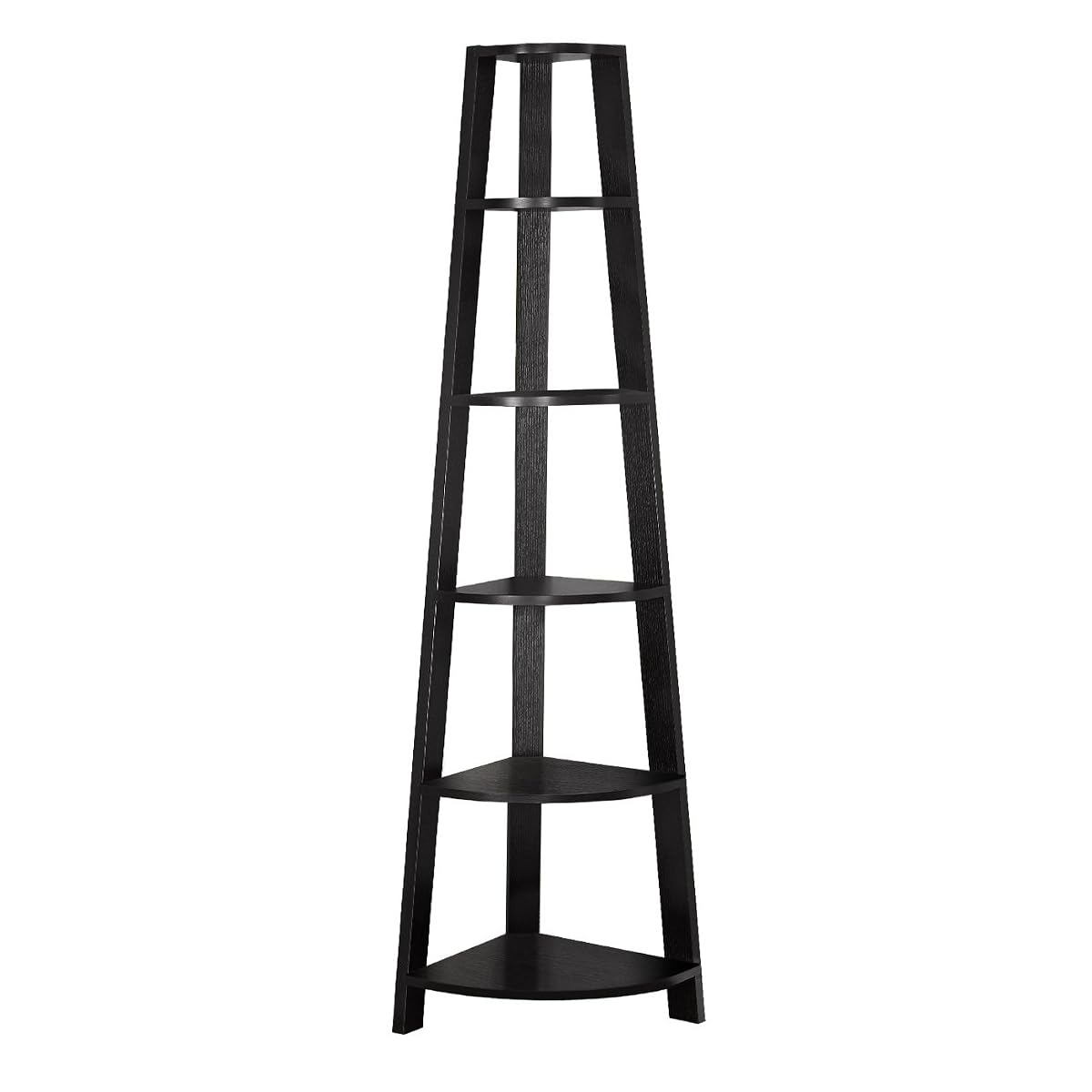 Monarch Specialties Corner Bookcase, 72" H, Cappuccino