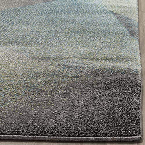 SAFAVIEH Porcello Collection Area Rug - 6'7" x 9', Grey & Multi, Modern Abstract Design, Non-Shedding & Easy Care, Ideal for High Traffic Areas in Living Room, Bedroom (PRL6939B)