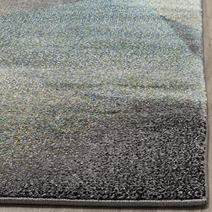 SAFAVIEH Porcello Collection Area Rug - 6'7" x 9', Grey & Multi, Modern Abstract Design, Non-Shedding & Easy Care, Ideal for High Traffic Areas in Living Room, Bedroom (PRL6939B)