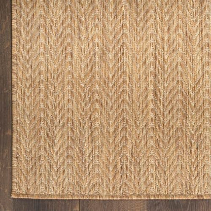 Home Horizon Indoor/Outdoor Natural 8' x 10' Area Rug - Easy Clean, Non Shedding, Bed Room, Living Room, Dining Room, Kitchen (8' x 10')