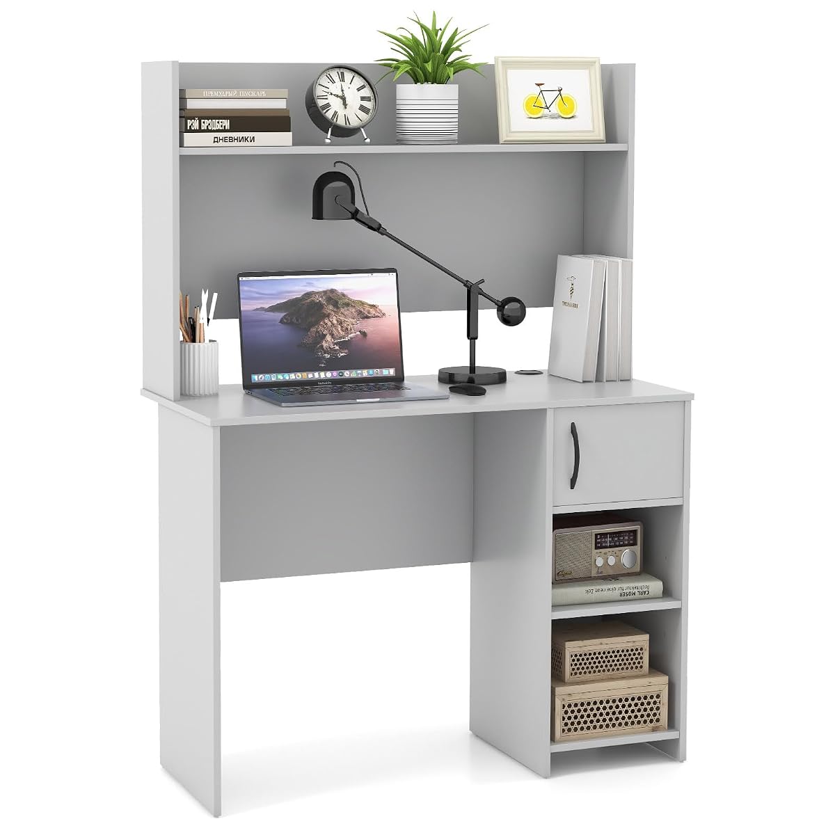 Computer Desk with Hutch