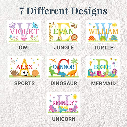 Let’s Make Memories Personalized My Own Name Step Stool - Children’s Step Stool - Sturdy Wood – Non-Toxic Paint, Sealer - Mermaid Design - White - 14’Wx9.25”Lx8.75”H - Ages 3+