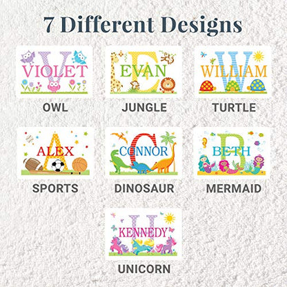Let’s Make Memories Personalized My Own Name Step Stool - Children’s Step Stool - Sturdy Wood – Non-Toxic Paint, Sealer - Mermaid Design - White - 14’Wx9.25”Lx8.75”H - Ages 3+