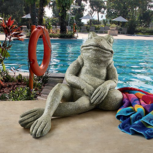 FU84648 The Most Interesting Toad in The World Frog Garden Outdoor Statue, One Size, Gray