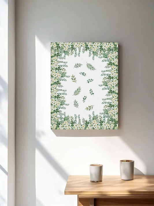 NuYeBiofx Farmhouse Flower Leaf Seamless Canvas Wall Art Prints