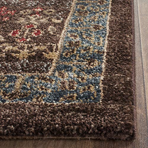 SAFAVIEH Mahal Collection Area Rug - 9' x 12', Navy & Red, Traditional Oriental Design, Non-Shedding & Easy Care, Ideal for High Traffic Areas in Living Room, Bedroom (MAH620C)