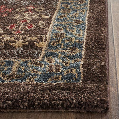 SAFAVIEH Mahal Collection Area Rug - 9' x 12', Navy & Red, Traditional Oriental Design, Non-Shedding & Easy Care, Ideal for High Traffic Areas in Living Room, Bedroom (MAH620C)