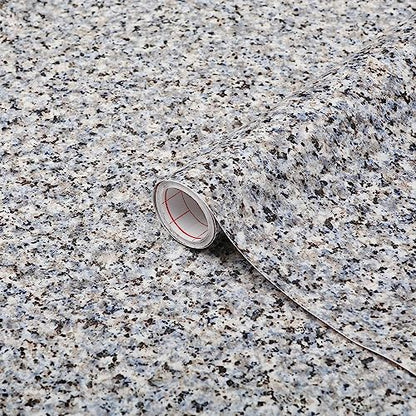 346-0180 Decorative Self-Adhesive Film, Grey Granite, 17" x 78" Roll