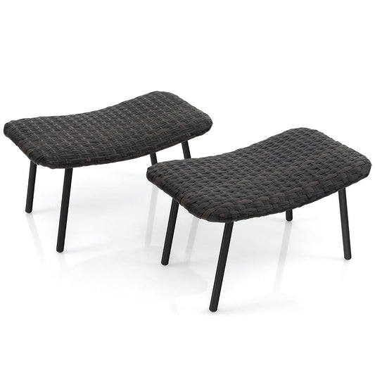 Set of 2 Patio Ottomans