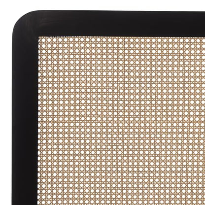 SAFAVIEH Furniture - Daishi King Headboard - Black - Rattan & Solid Wood - Handwoven Cane Design for Bedroom & Guest Room, 77.4" W x 2" D x 47.2" H (HBD8007B-K)