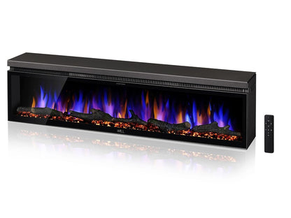 FLAMEBAR Freestanding Electric Fireplace, 40 Inch Wide, Modern Design