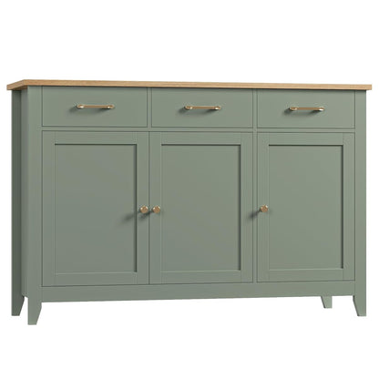 47" W Kitchen Buffet Sideboard Cabinet with Storage Drawers, Green