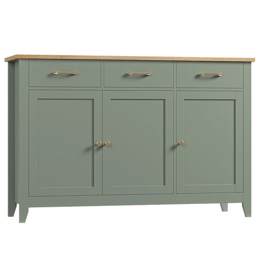 47" W Kitchen Buffet Sideboard Cabinet with Storage Drawers, Green