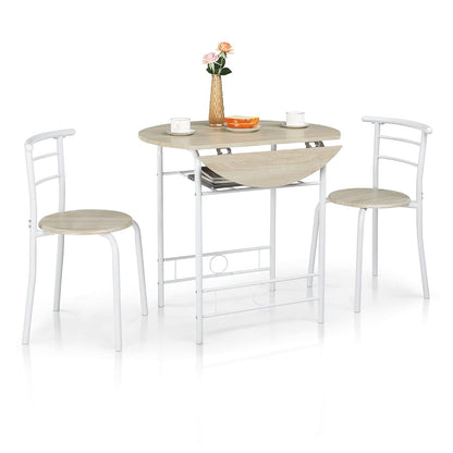 31.5" Drop Leaf Dining Table Set for 2