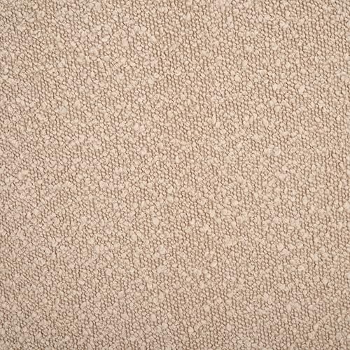 SAFAVIEH Home Collection Kibo Tan Boucle Waterfall Curved Ottoman (Fully Assembled)