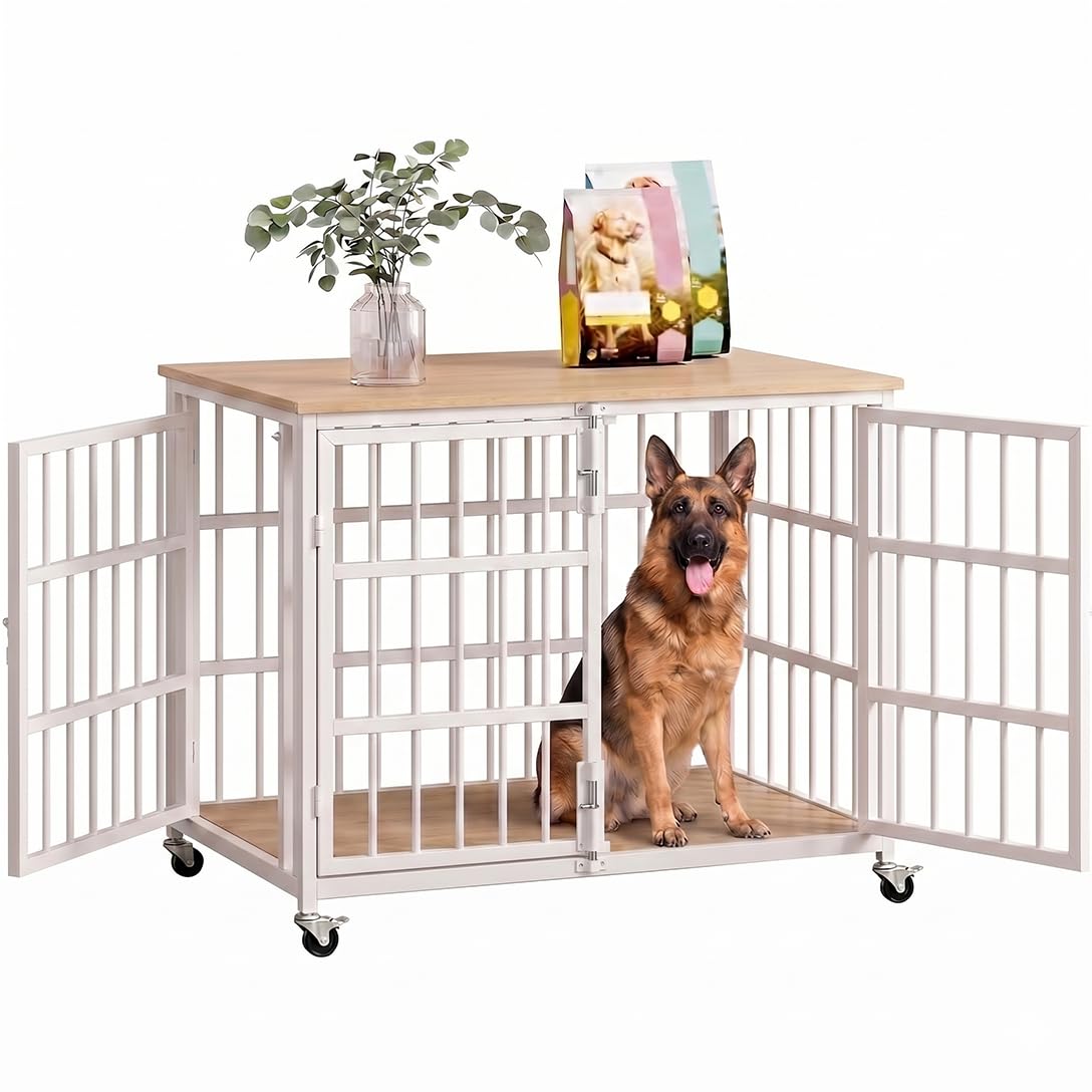 KOKOTANGS 48" Dog Crate Furniture, Heavy Duty Dog Kennel Indoor for Large Dogs