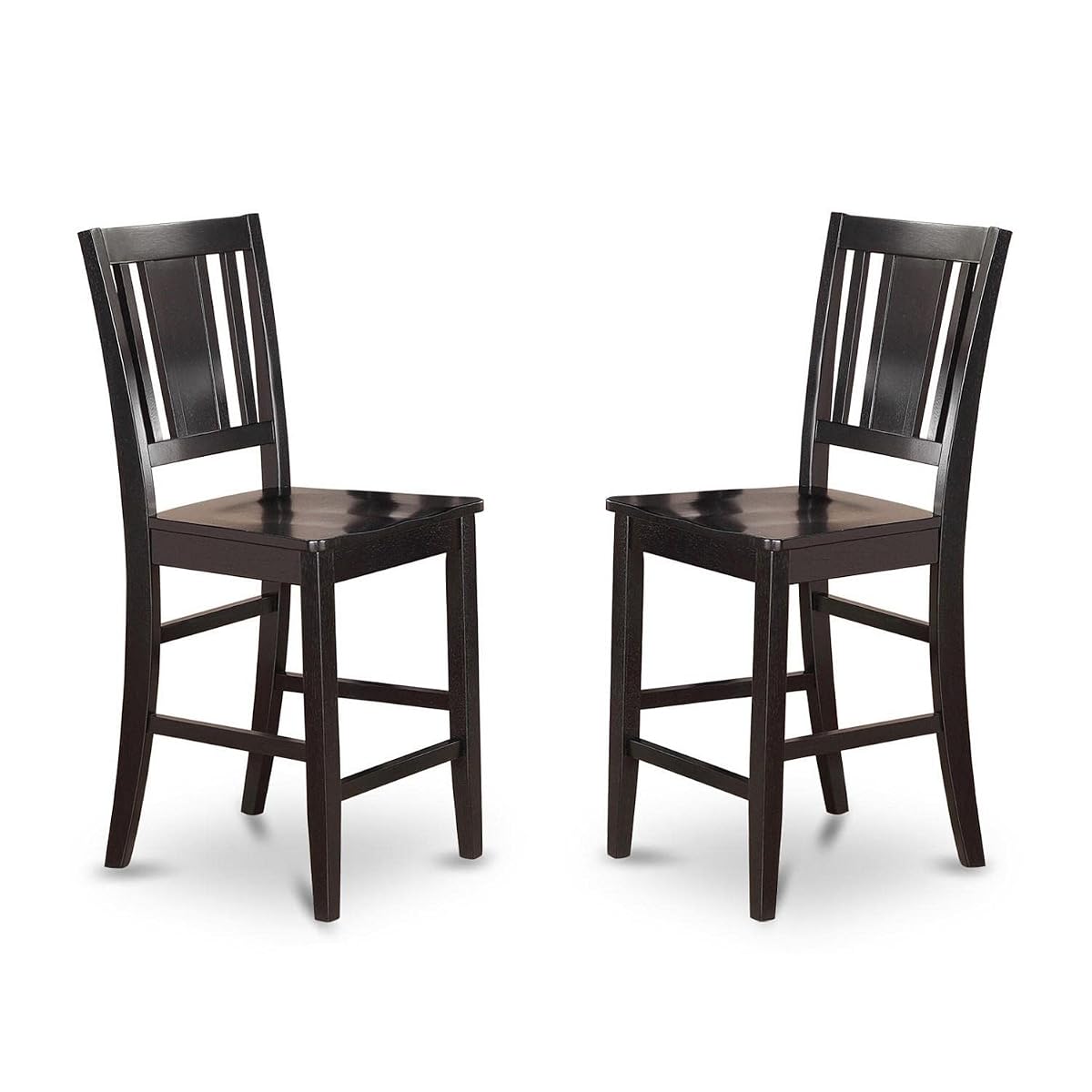 Buckland Wood Counter Height Stools in Black (Set of 2)