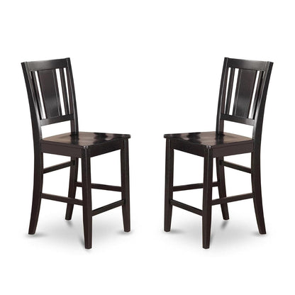Buckland Wood Counter Height Stools in Black (Set of 2)