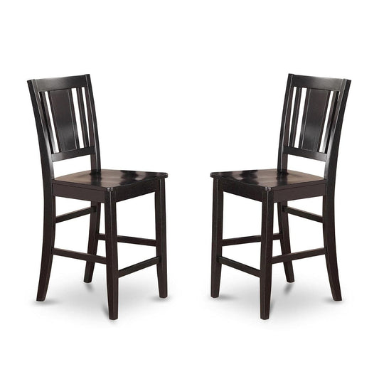 Buckland Wood Counter Height Stools in Black (Set of 2)