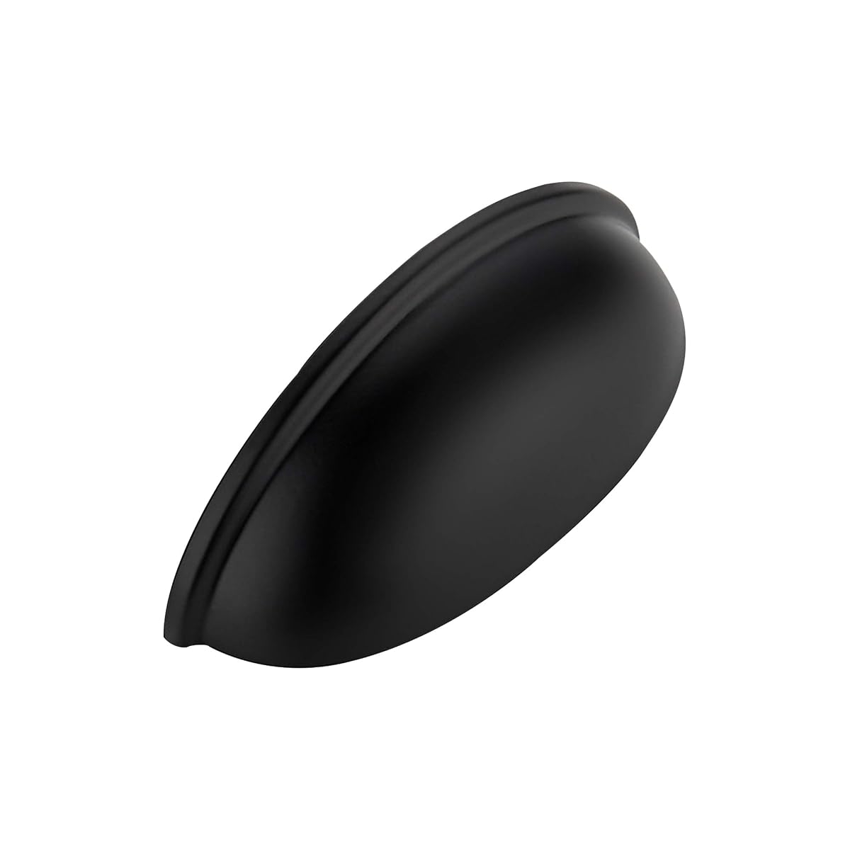 Matte Black Cup Pull Set for Cabinets