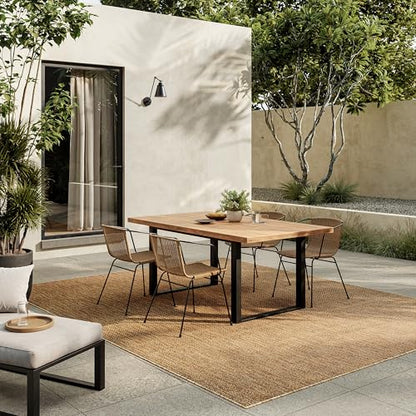 Home Horizon Indoor/Outdoor Natural 8' x 10' Area Rug - Easy Clean, Non Shedding, Bed Room, Living Room, Dining Room, Kitchen (8' x 10')