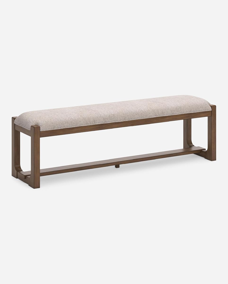 Signature Design by Ashley Cabalynn Farmhouse Upholstered Dining Bench