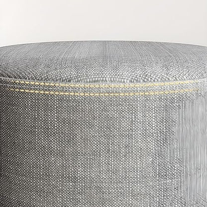 Home Pouf Ottoman, Contemporary Footstool Ottoman Fabric Upholstered Foot Rest Foot Stool Poufs for Bedroom Living Room Home Furniture, 11" L x 11" W x 14" H (Light Gray, 2 Piece Set)