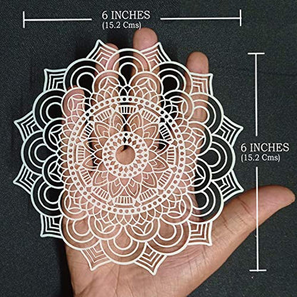 Reusable Mandala Template for Painting on Wood, Canvas, Paper, Fabric, Floor and Wall - Size: 6X6 Inches - DIY Art and Craft Stencil - Large Wall Art