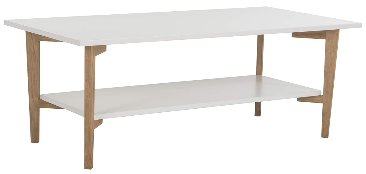 Safavieh Home Collection Caraway White and Natural Coffee Table