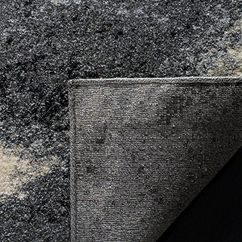 SAFAVIEH Retro Collection Area Rug - 9' x 12', Grey & Ivory, Modern Abstract Design, Non-Shedding & Easy Care, Ideal for High Traffic Areas in Living Room, Bedroom (RET2891-8012)
