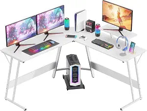 L Shaped 51 Inch Gaming Desk, Corner Computer Desk, PC Gaming Desk, view 2