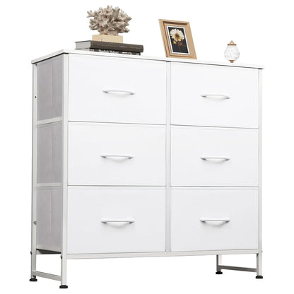 Dresser for Bedroom with 6 Drawers, White