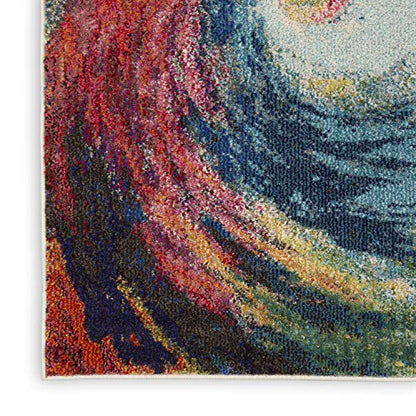 Home Celestial Wave 2' x 6' Area Rug - Easy Clean, Non Shedding, Bed Room, Living Room, Dining Room, Kitchen (6' Runner)