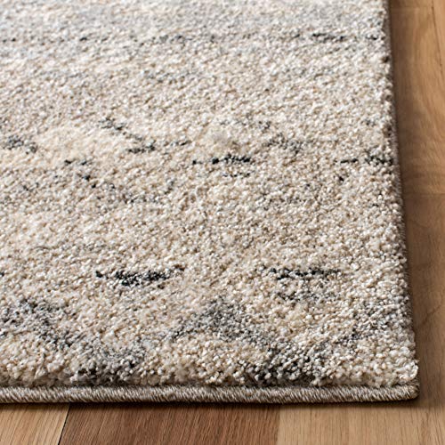 SAFAVIEH Retro Collection Area Rug - 9' x 12', Cream & Grey, Modern Abstract Design, Non-Shedding & Easy Care, Ideal for High Traffic Areas in Living Room, Bedroom (RET2136-1180)