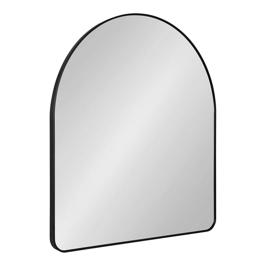 Zayda Modern Round Arch Framed Statement Wall Mirror, 32 x 36, Black