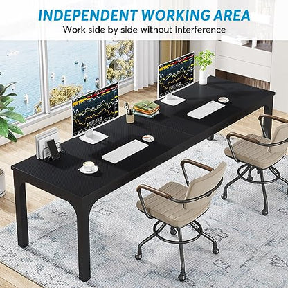 Tribesigns 78.7 Inches Extra Long Computer Desk 2 Person Desk, Double Long Desk, Workstaion for Home Office