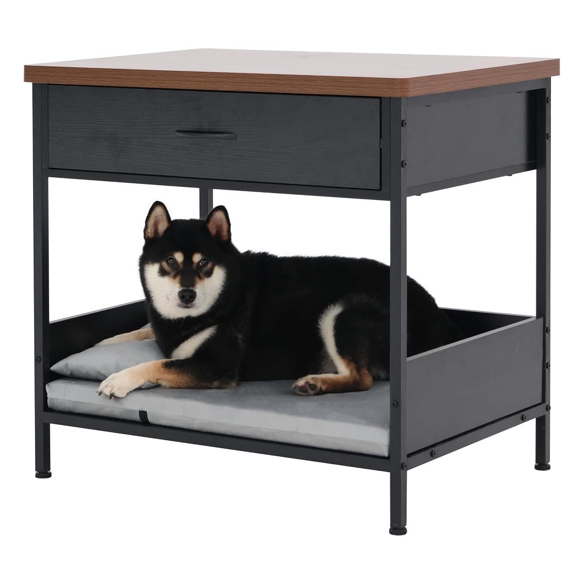 Multi-Functional Dog Bed End Table with Storage Drawer