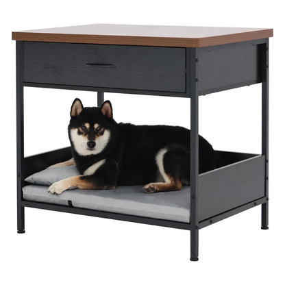Multi-Functional Dog Bed End Table with Storage Drawer