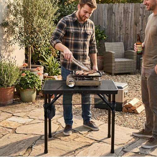 Folding Picnic Table for Grill Outdoor Camping Table with Portable Mesh Bag, Compact & Foldable for Easy Storage - Great for Picnic, Garden, Patio, Dining, BBQ, Party, Market 2Ft