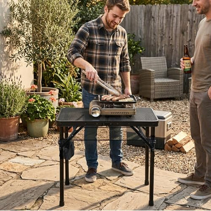 Folding Picnic Table for Grill Outdoor Camping Table with Portable Mesh Bag, Compact & Foldable for Easy Storage - Great for Picnic, Garden, Patio, Dining, BBQ, Party, Market 2Ft
