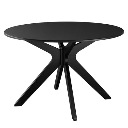 Traverse47DiningTable Dining Table Solid Wood Black Finish Modern Kitchen Room Entertaining Home Furniture Quality Stylish Elegant Durable Refined Versatile