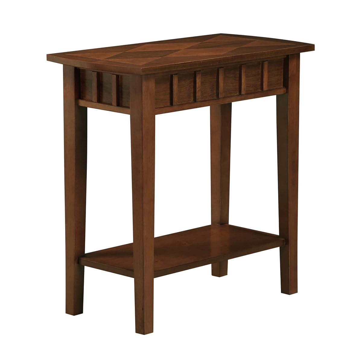 Dennis End Table with Shelf, Espresso