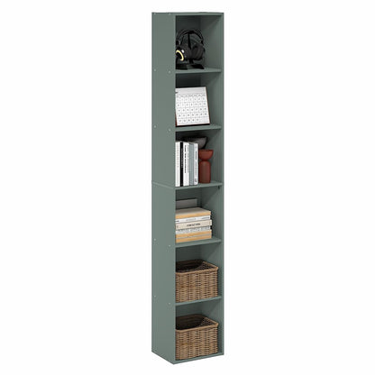 LUDER Book Shelf, 6-Tier Tall Modern Bookshelf, Bookcase with Open Shelves, 9.3 x 12 x 71, for Living Room, Bedroom, Home Office, Sage Green