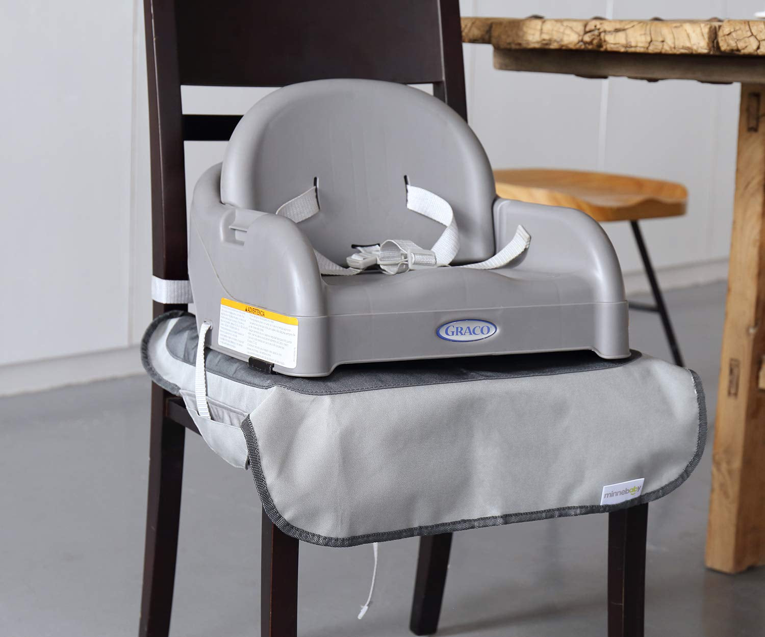 baby Extra Large Booster Chair Protector Cover, Dining Chair Seat Cover for Booster Seat, Grey